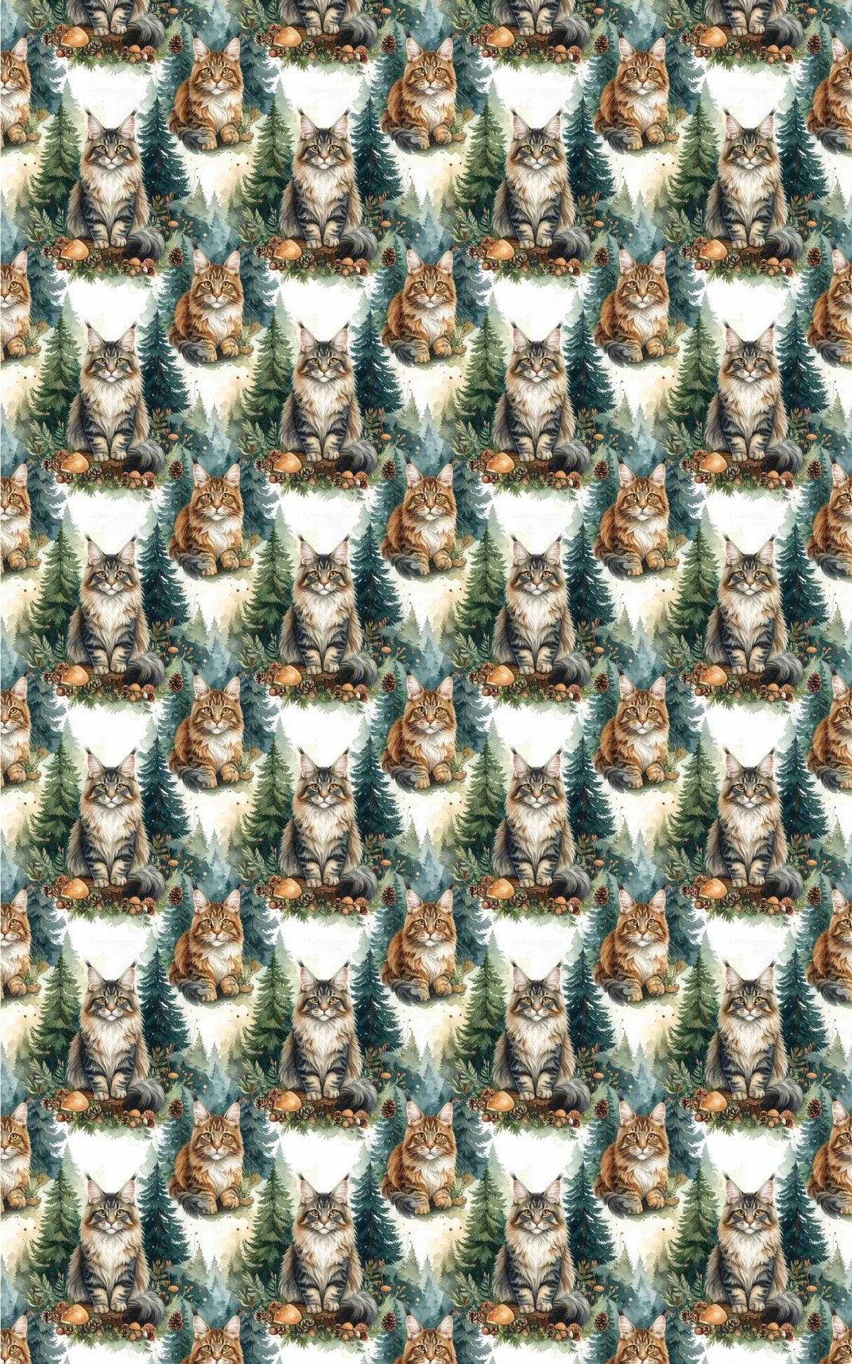 Forest Guardian Maine Coons Wrapping Paper - London Penny Gift Wrap