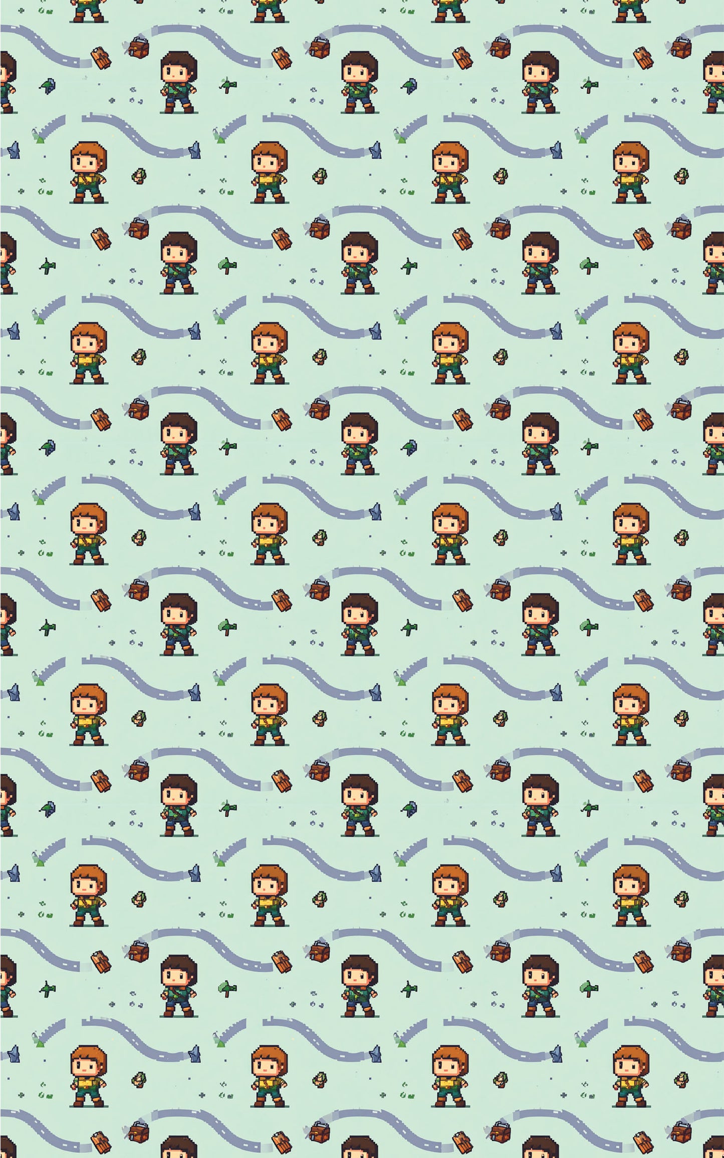 Pixel Hero Journey Wrapping Paper
