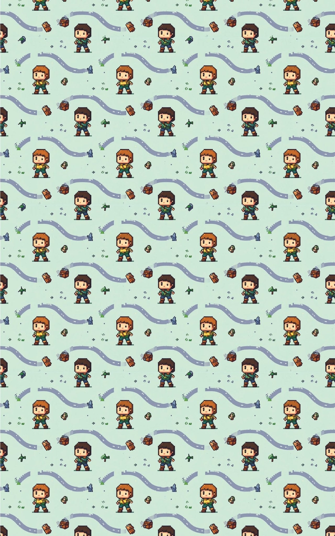 Pixel Hero Journey Wrapping Paper - London Penny Gift Wrap