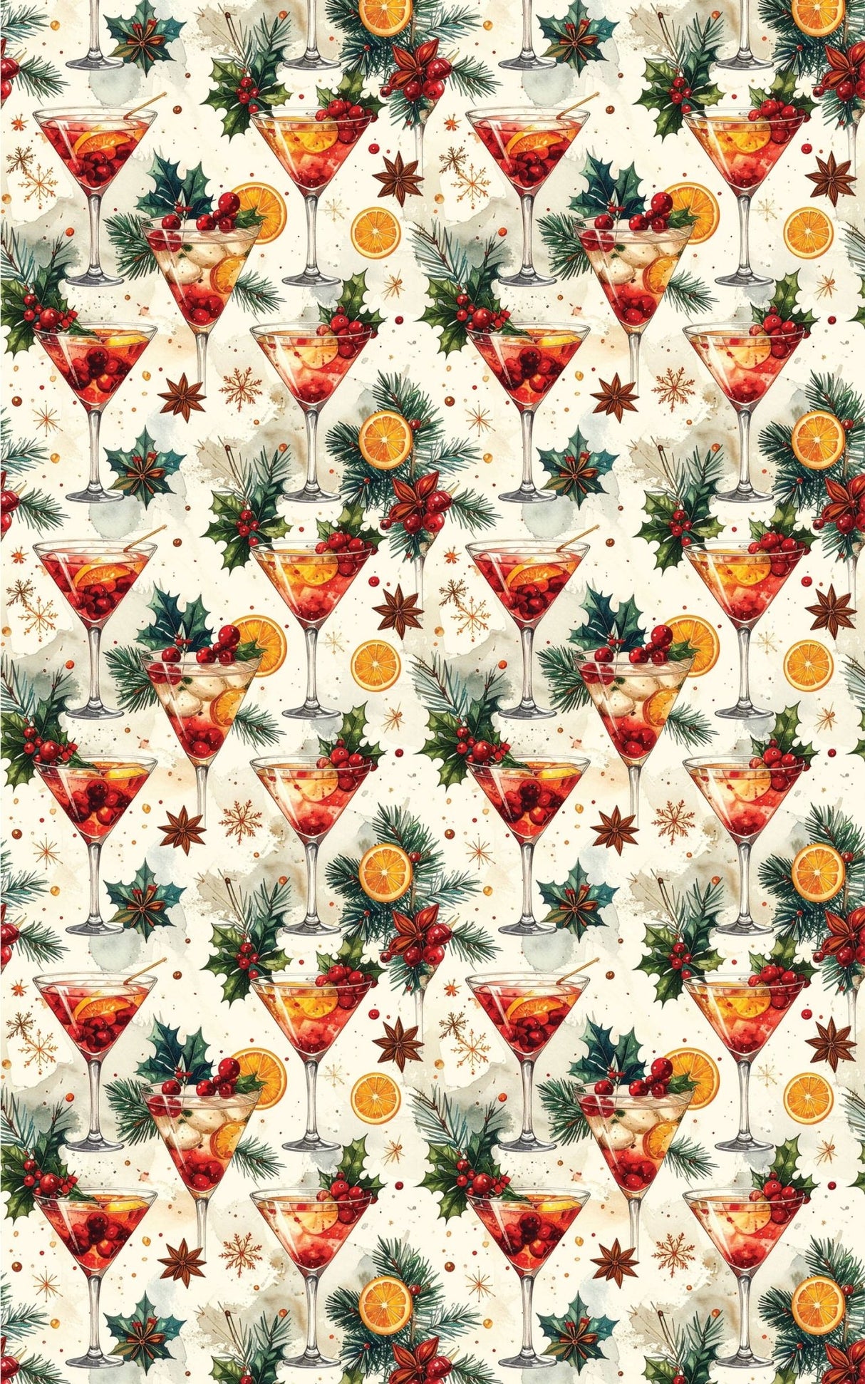 LIMITED TIME | Vintage Cocktail Christmas Wrapping Paper - London Penny Gift Wrap