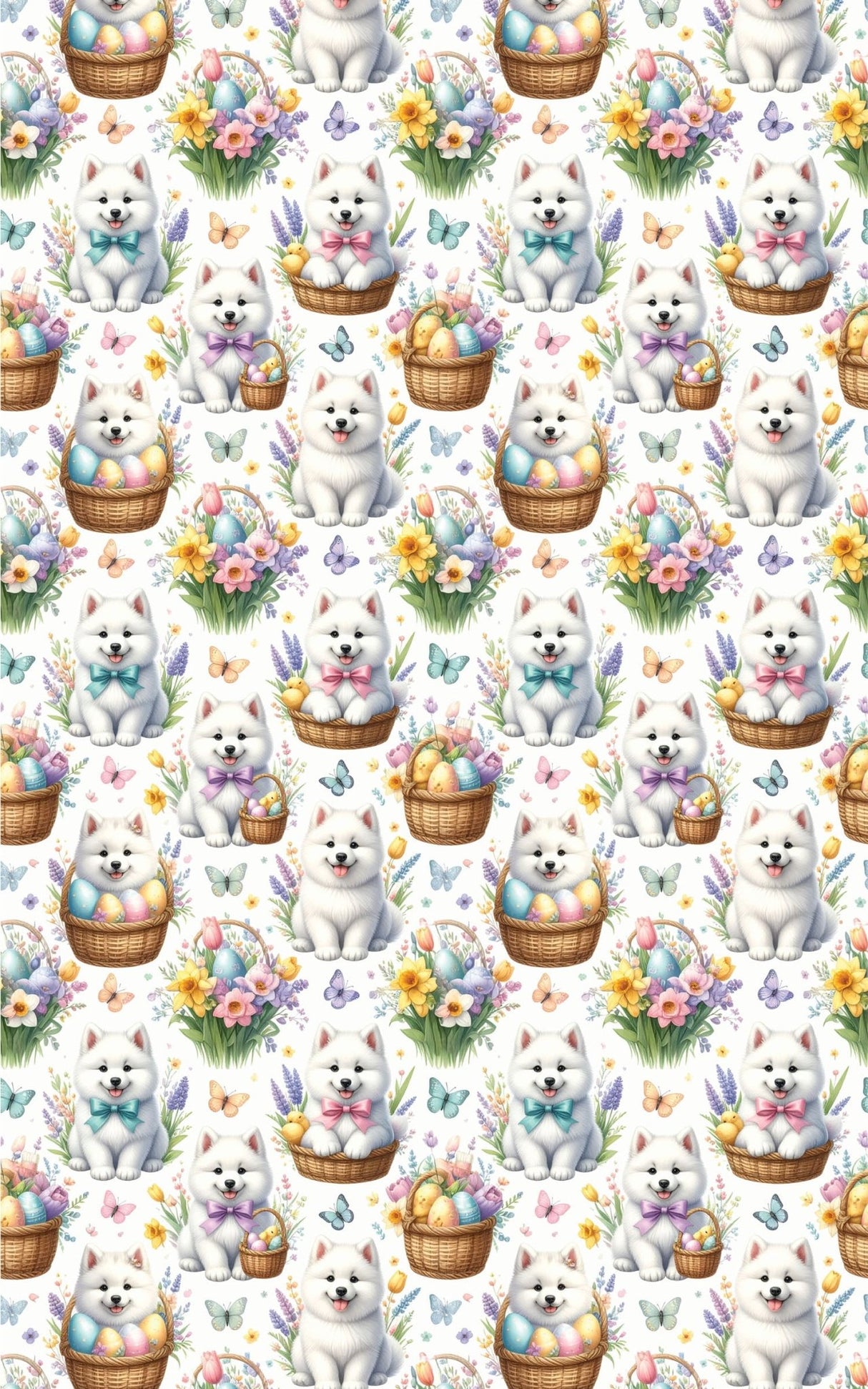 Easter Samoyeds Wrapping Paper - London Penny Gift Wrap