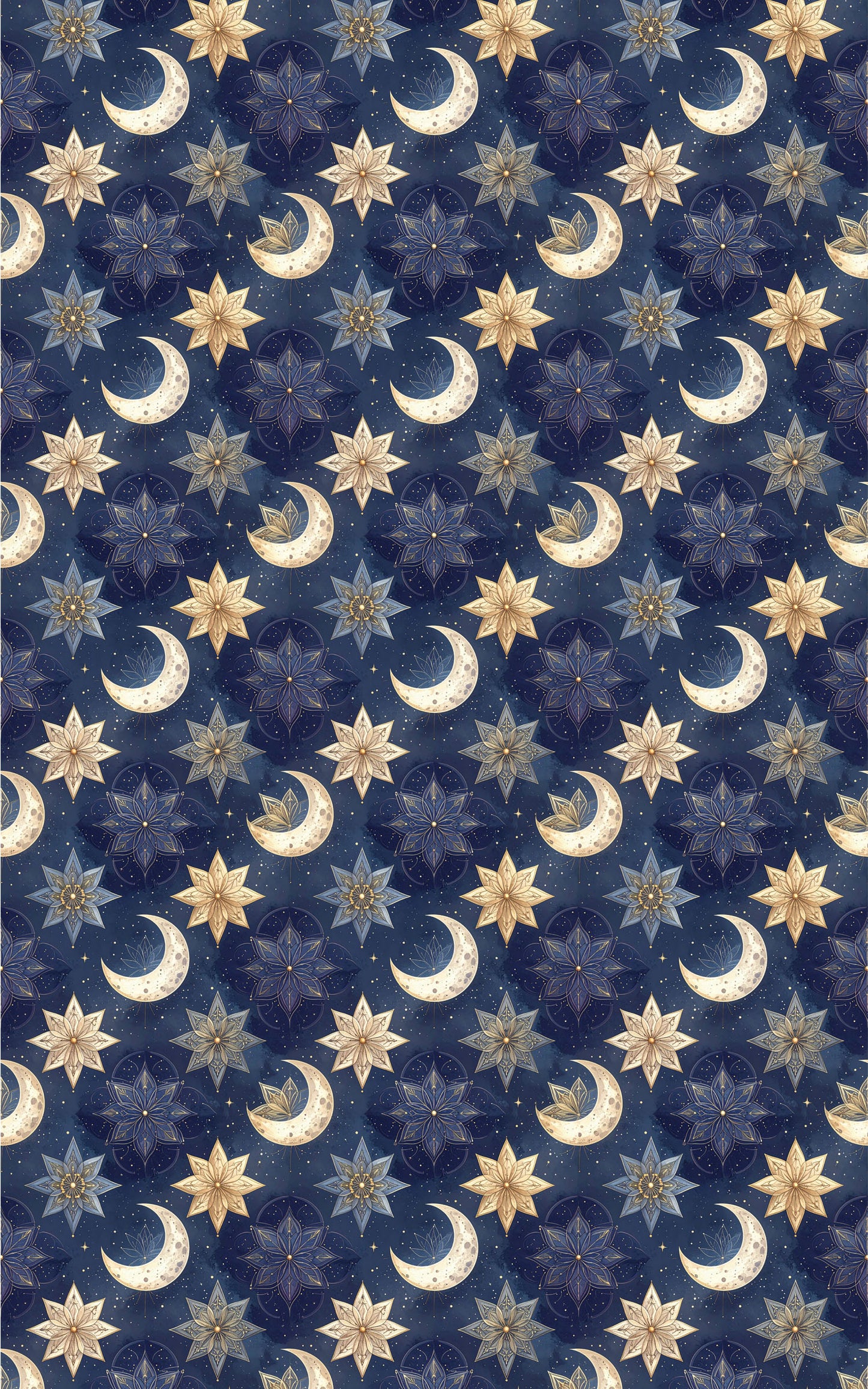 Celestial Garden Moon Wrapping Paper