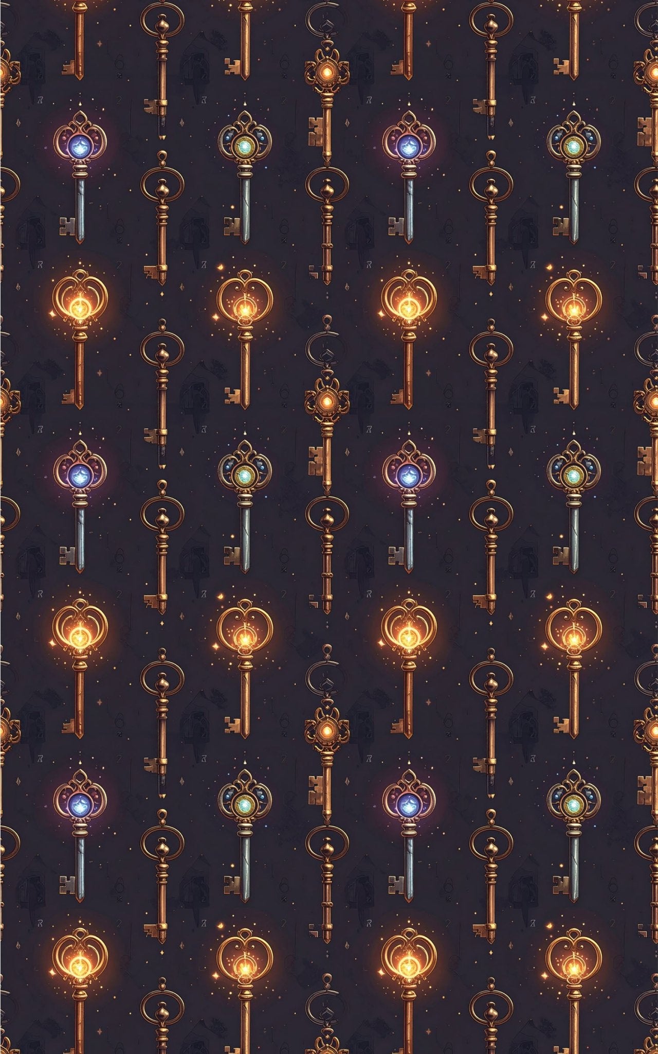 Arcane Key Questline Glossy Wrapping Paper - London Penny Gift Wrap