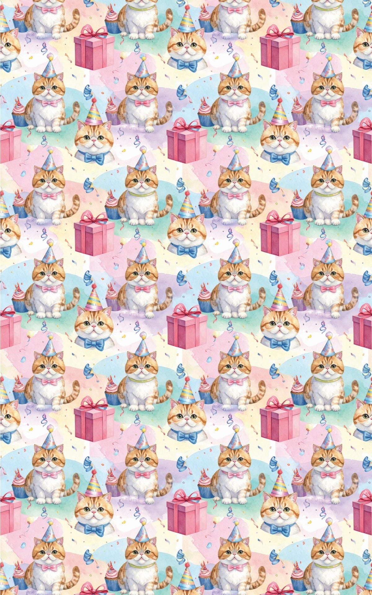 Presents and Birthday (Exotic Shorthair) Wrapping Paper - London Penny Gift Wrap