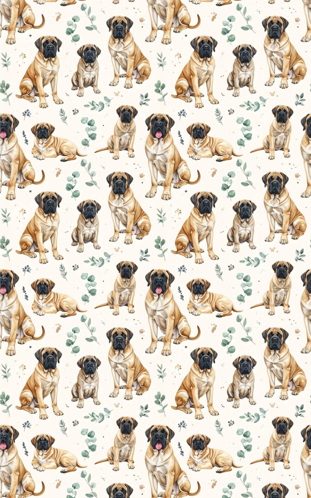 Gentle Giant Portraits (English Mastiff) Glossy Wrapping Paper - London Penny Gift Wrap