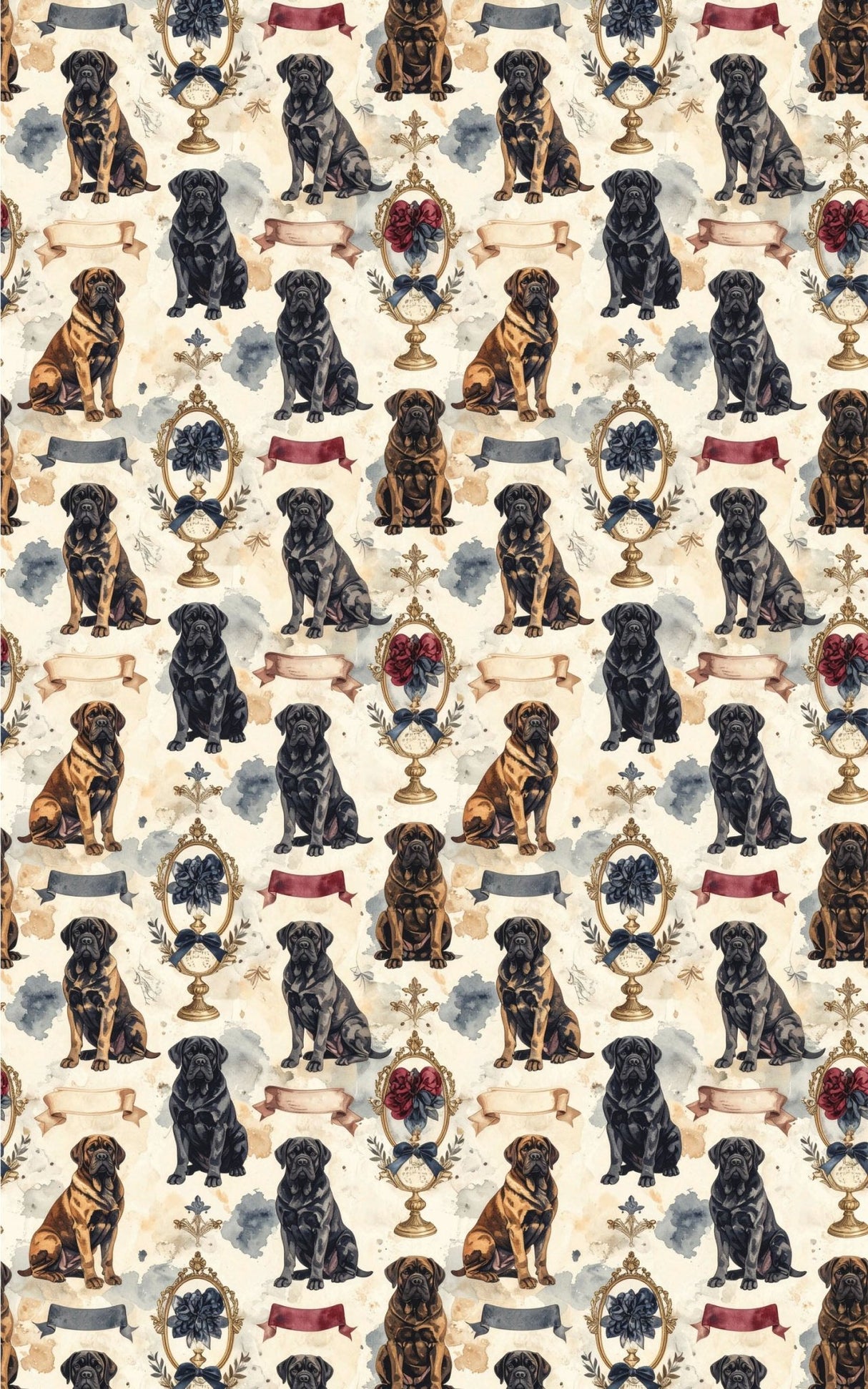 Vintage Dog Show (English Mastiff) Wrapping Paper - London Penny Gift Wrap