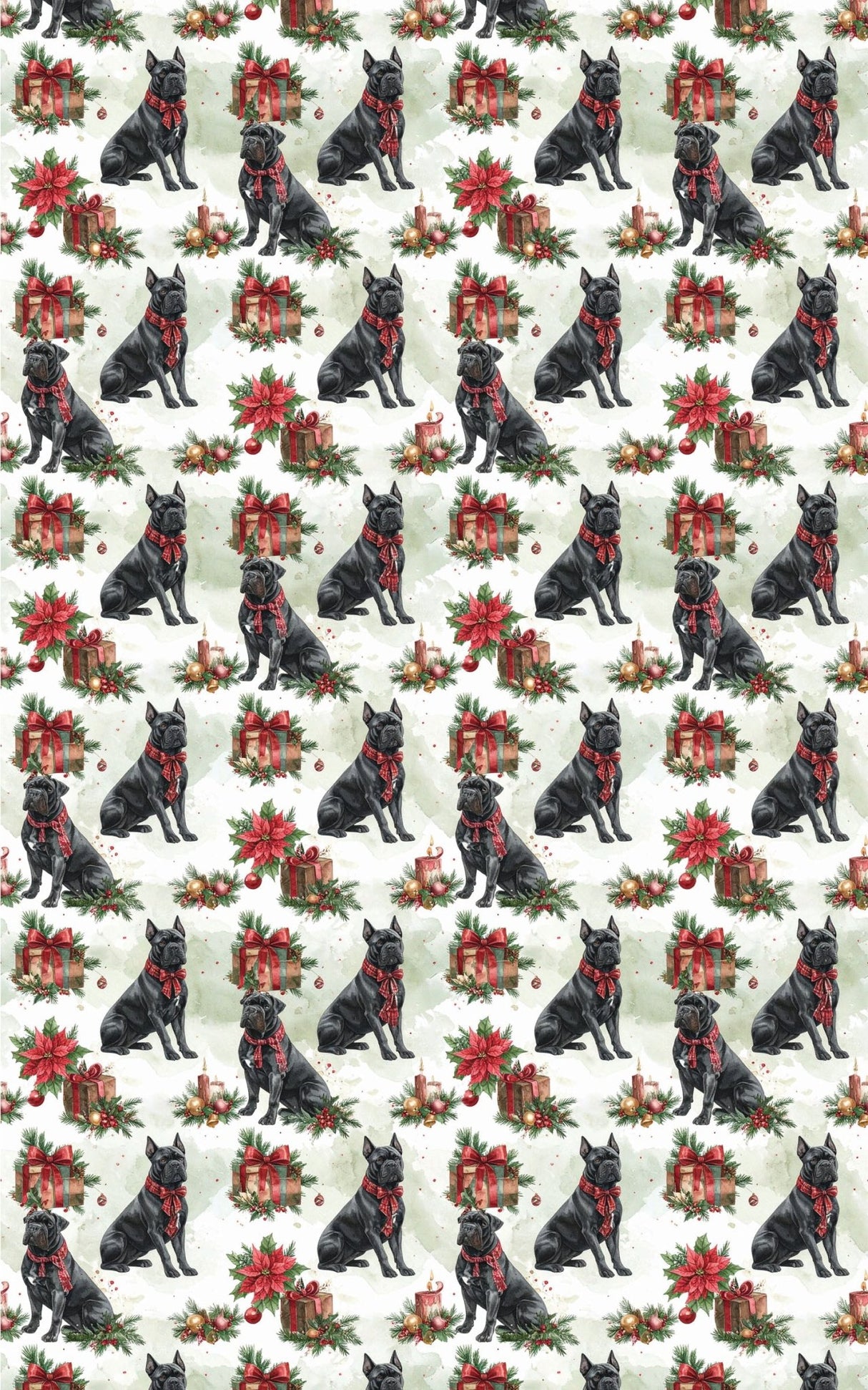 Luxury Holiday Gift Boxes (Cane Corso) Wrapping Paper - London Penny Gift Wrap