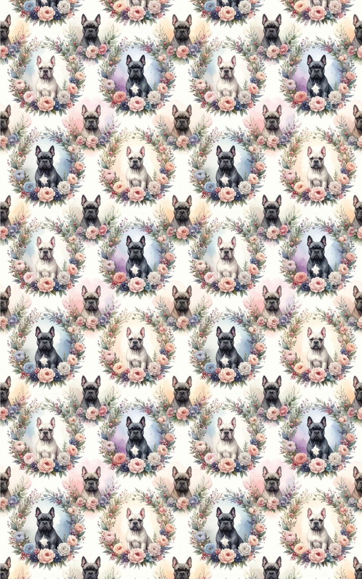 Floral Wreath Collection (Cane Corso) Wrapping Paper - London Penny Gift Wrap
