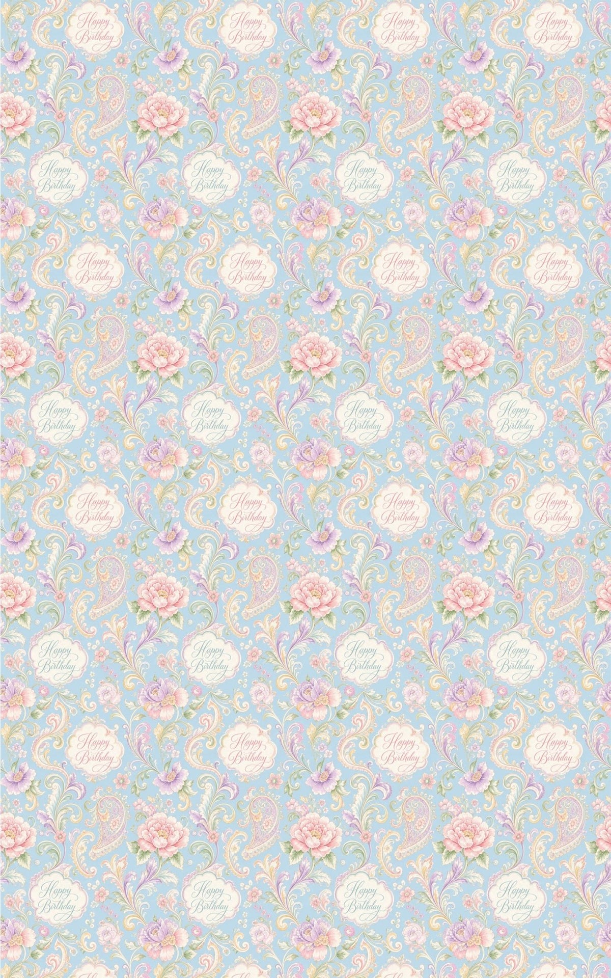 Boutique Birthday Paisley Wrapping Paper - London Penny Gift Wrap