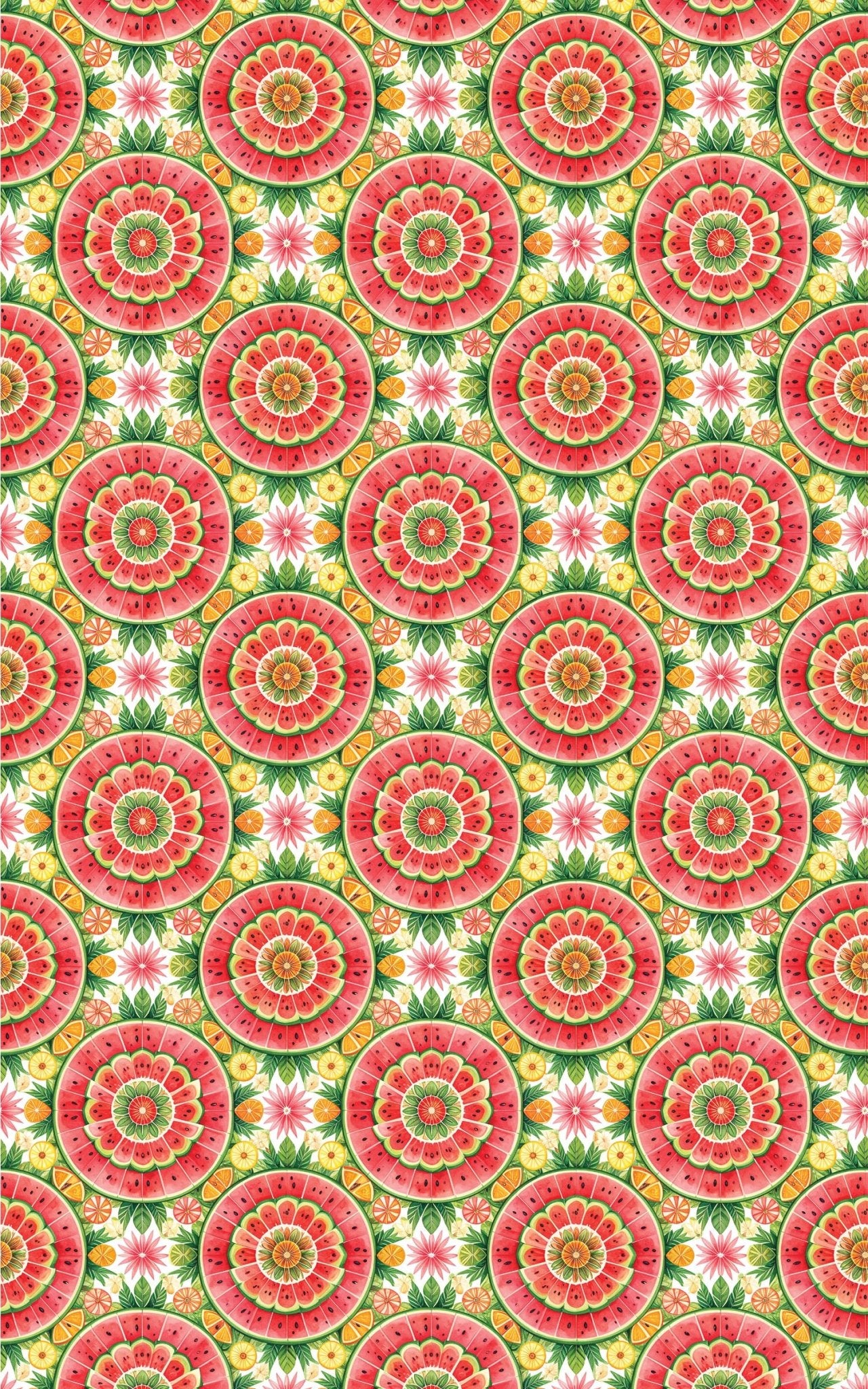 Watermelon Sunburst Garden Wrapping Paper - London Penny Gift Wrap