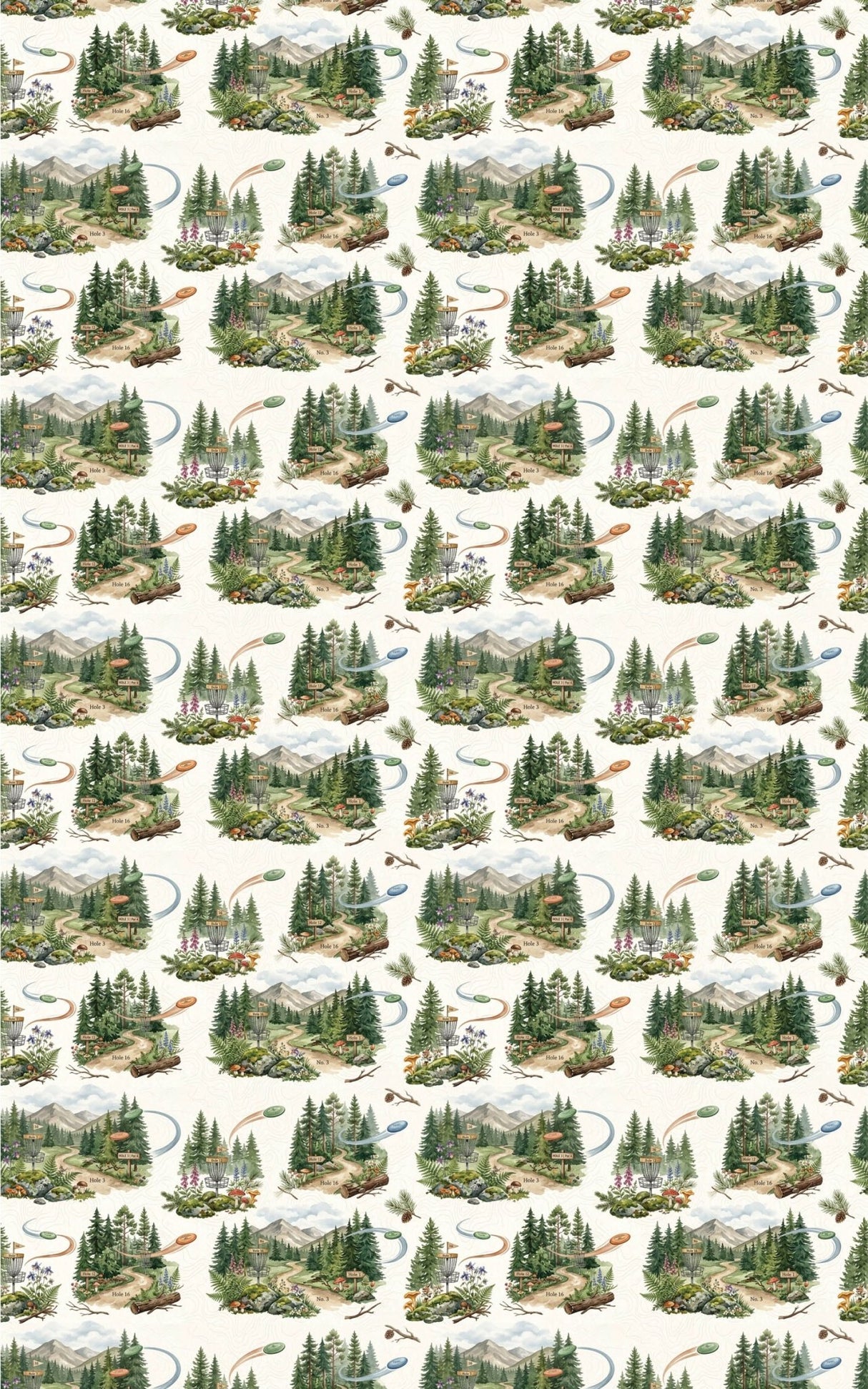 Alpine Disc Adventure Wrapping Paper - London Penny Gift Wrap