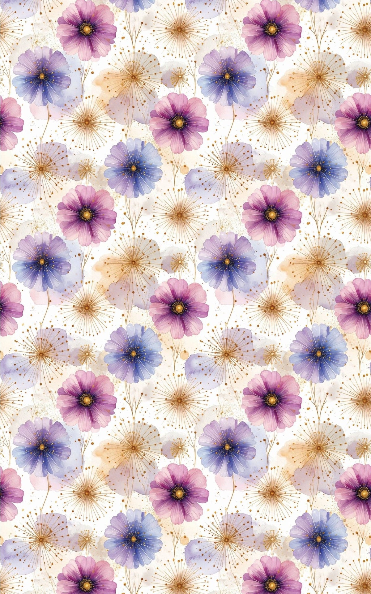 Watercolor Fireworks Bloom Wrapping Paper - London Penny Gift Wrap