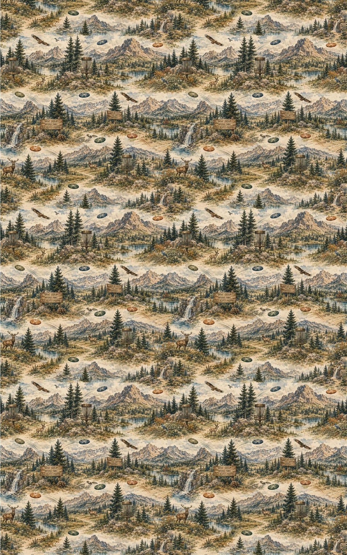 National Park Fairways Wrapping Paper - London Penny Gift Wrap