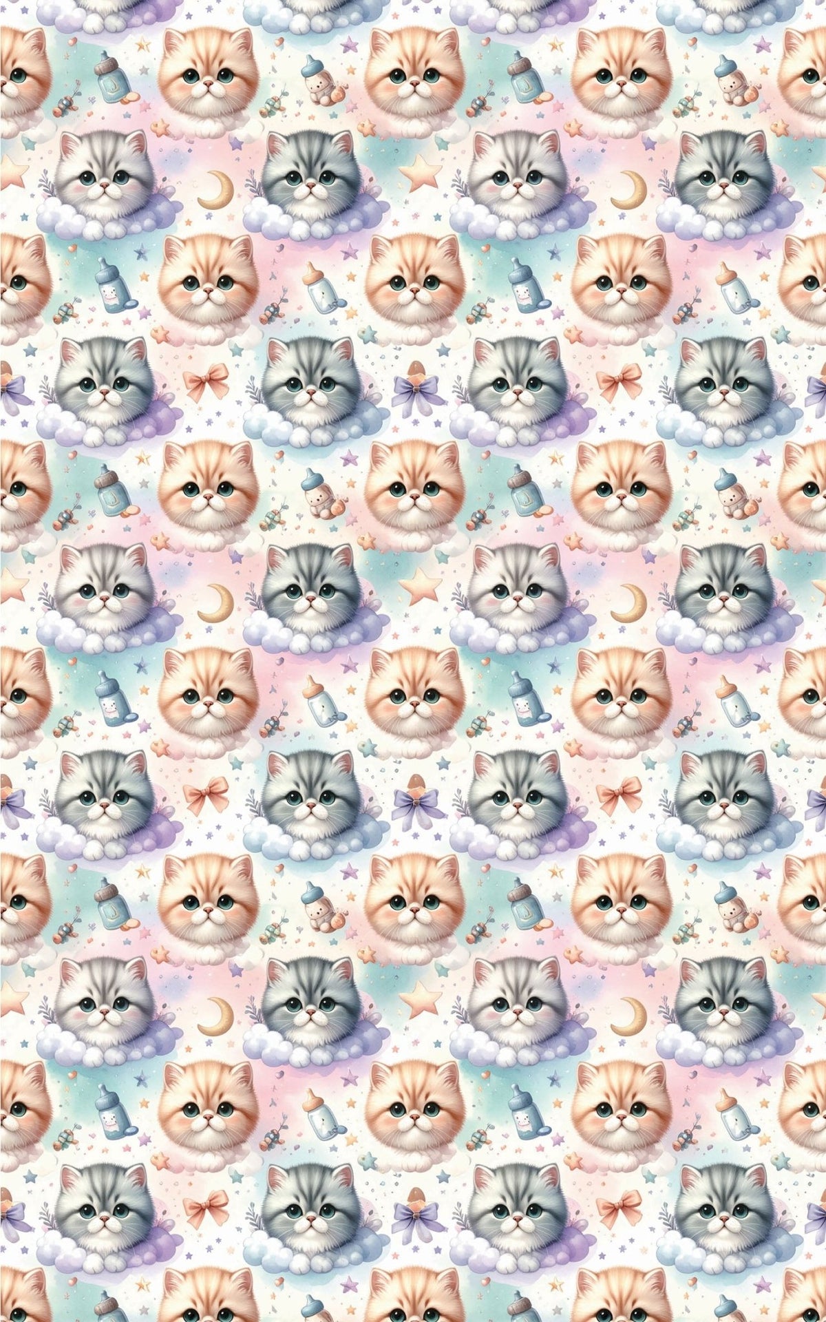 Baby Shower Cats (Exotic Shorthair) Wrapping Paper - London Penny Gift Wrap