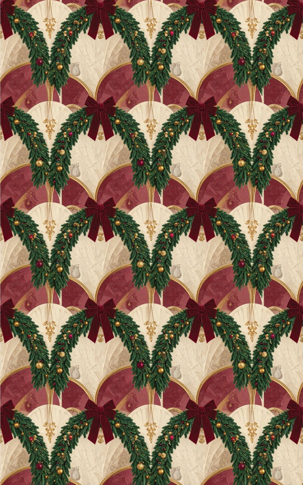 LIMITED TIME | Emerald Palace Garland Wrapping Paper - London Penny Gift Wrap