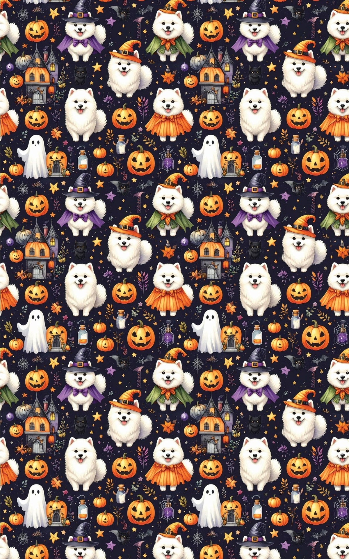 Halloween Samoyeds Wrapping Paper - London Penny Gift Wrap
