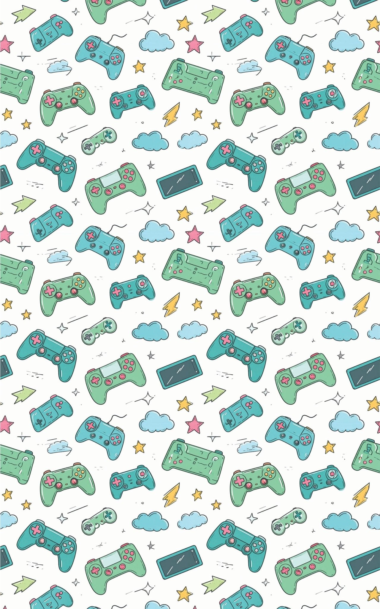 Game On Go Icons Wrapping Paper - London Penny Gift Wrap