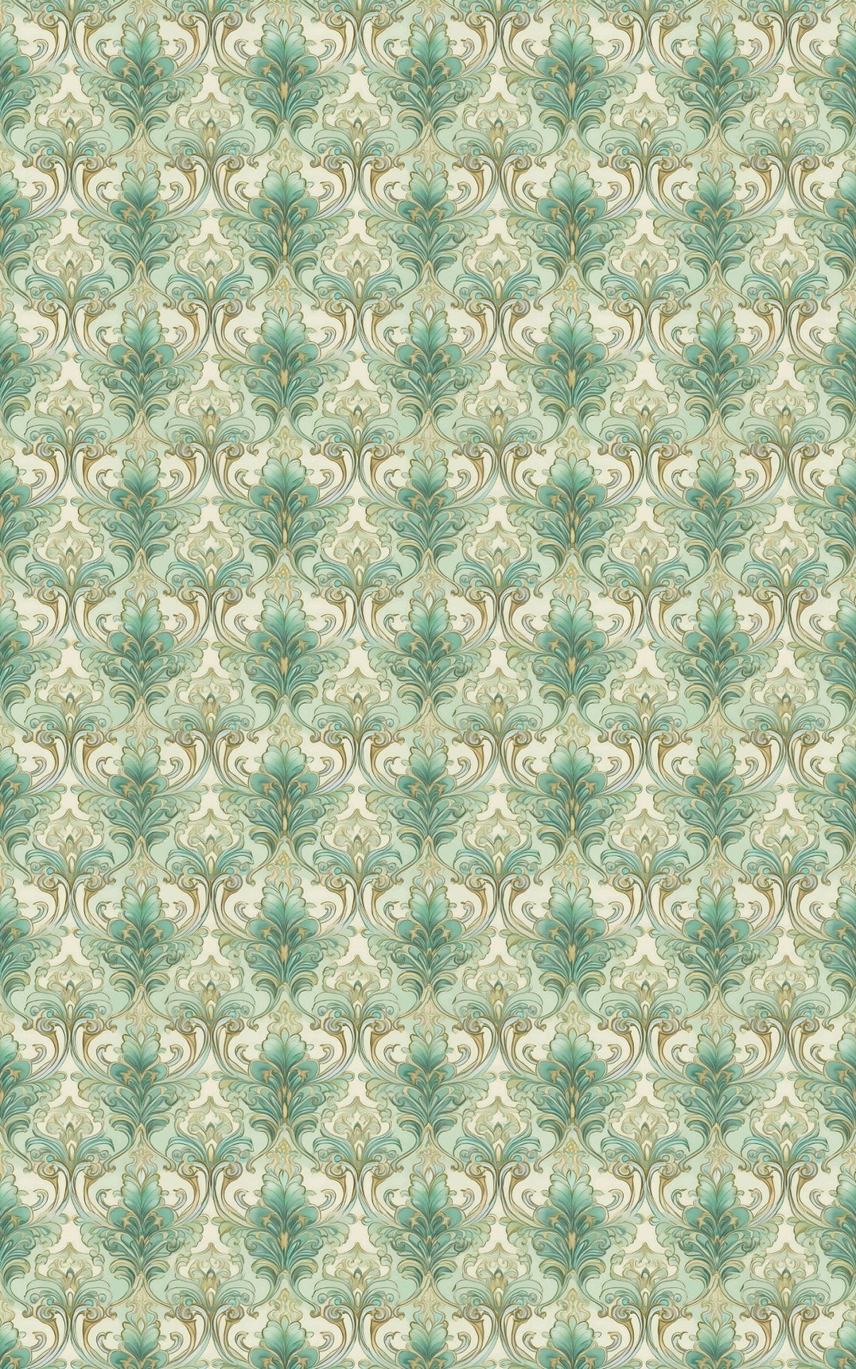 Pastel Baroque: Iced Pistachio - London Penny Gift Wrap