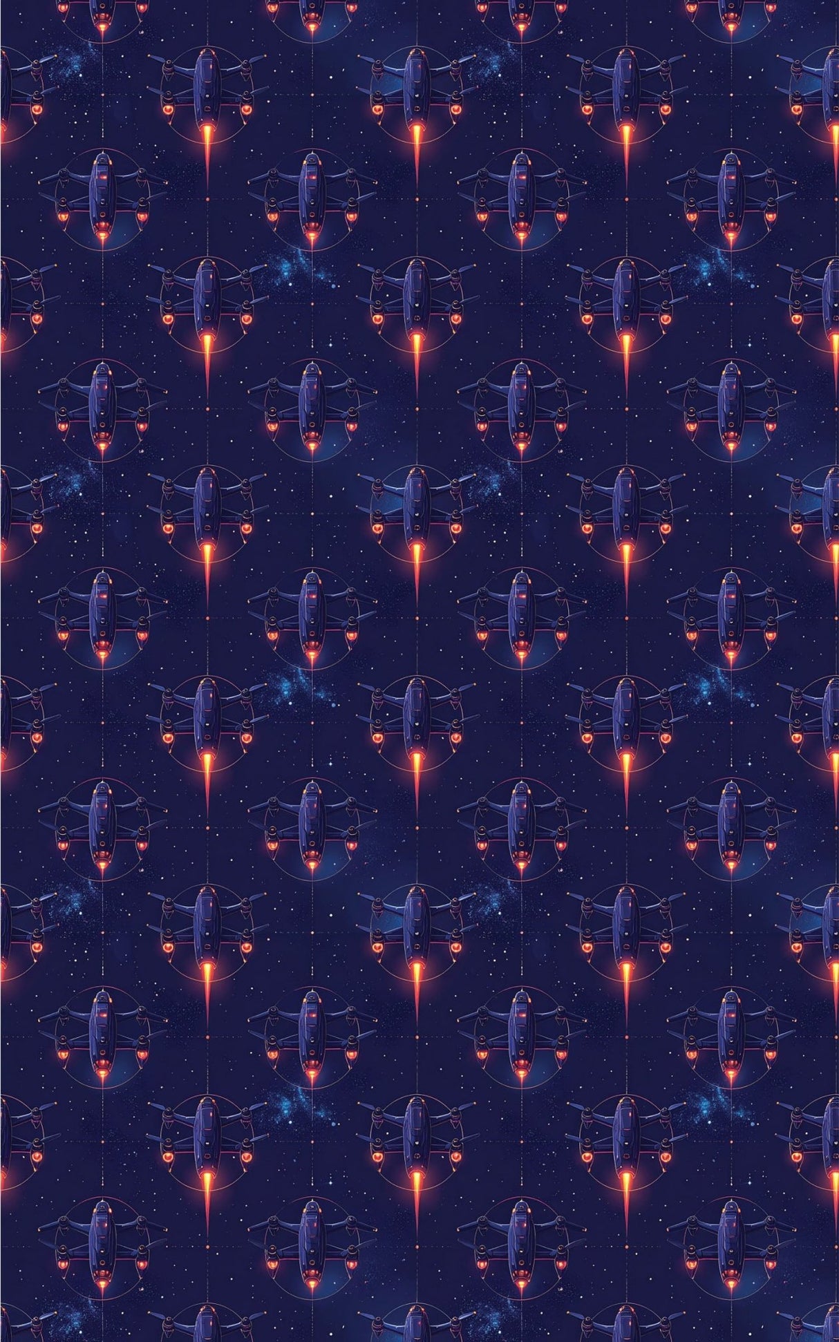 Stellar Drone Swarm Field Wrapping Paper - London Penny Gift Wrap