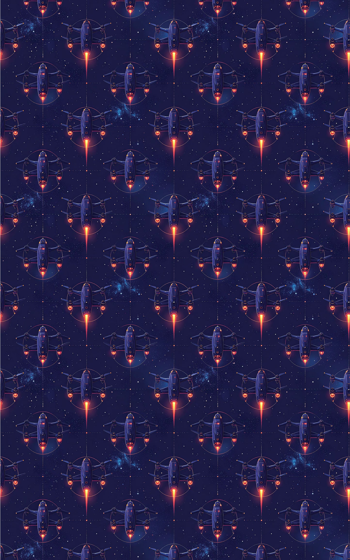 Stellar Drone Swarm Field Wrapping Paper