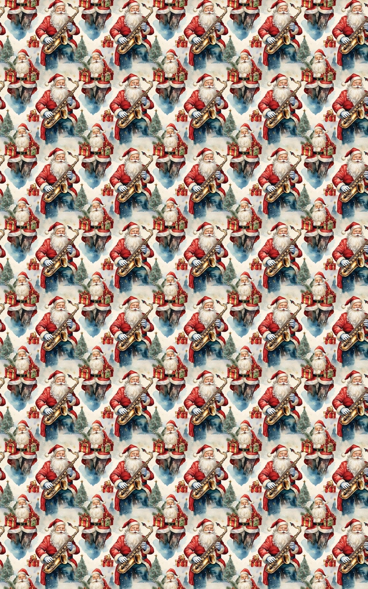Sax Santa - London Penny Gift Wrap