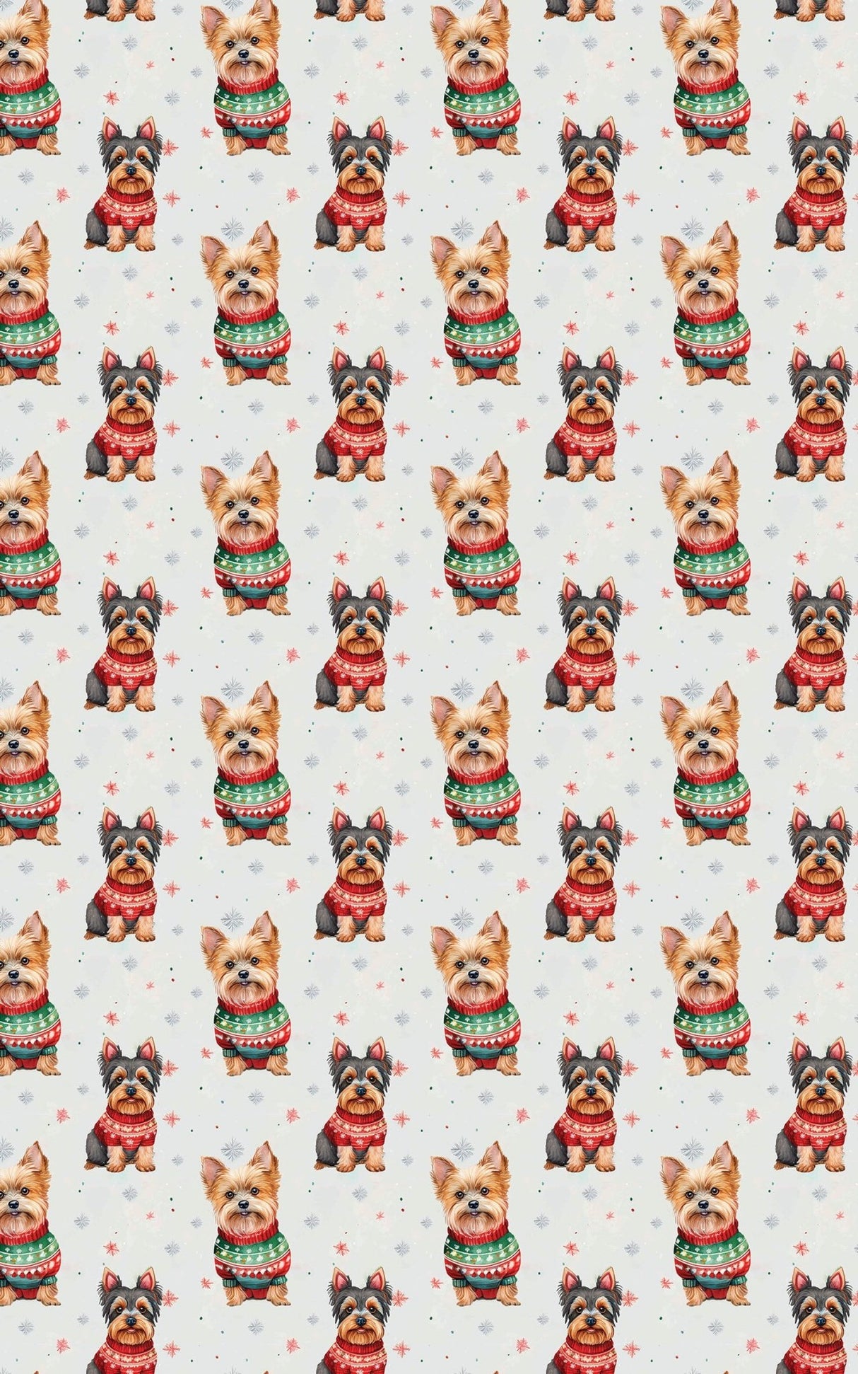 Yorkie Holiday Sweaters - London Penny Gift Wrap