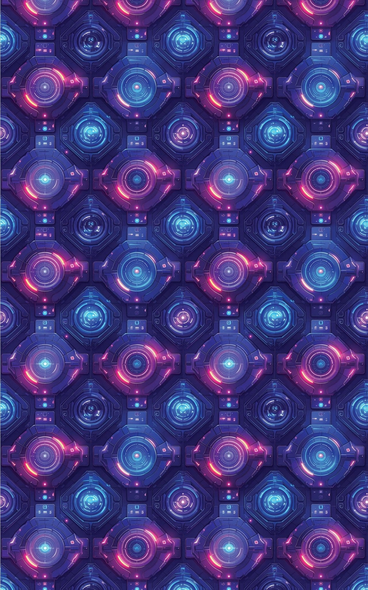 Cyber Spaceship UI Tech Wrapping Paper - London Penny Gift Wrap