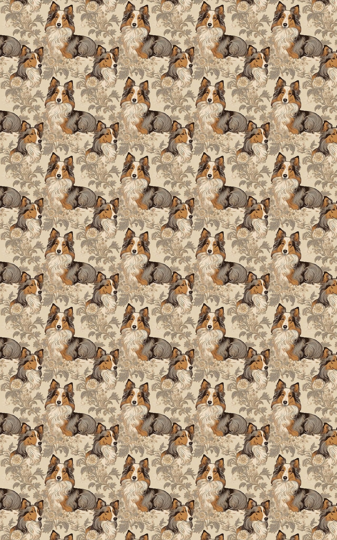 Sheltie Classic Toile - London Penny Gift Wrap
