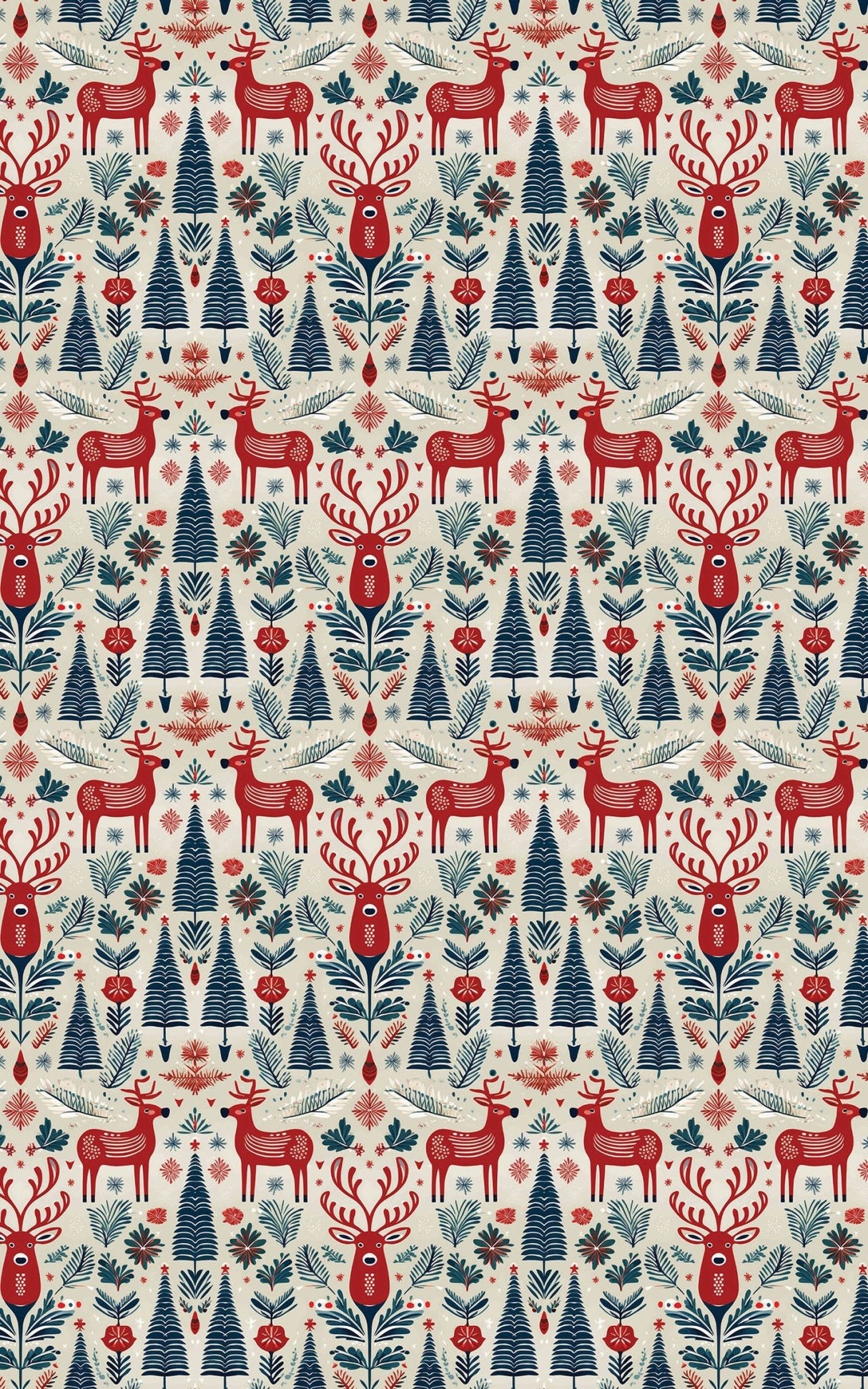 Scandi Deer - London Penny Gift Wrap