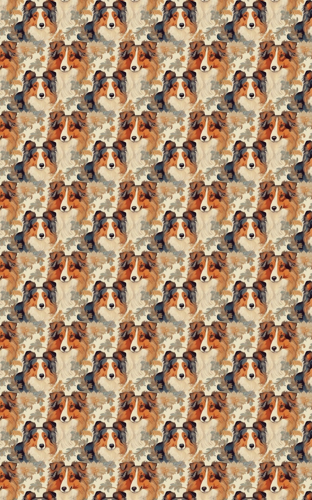 Collie Classic Toile - London Penny Gift Wrap