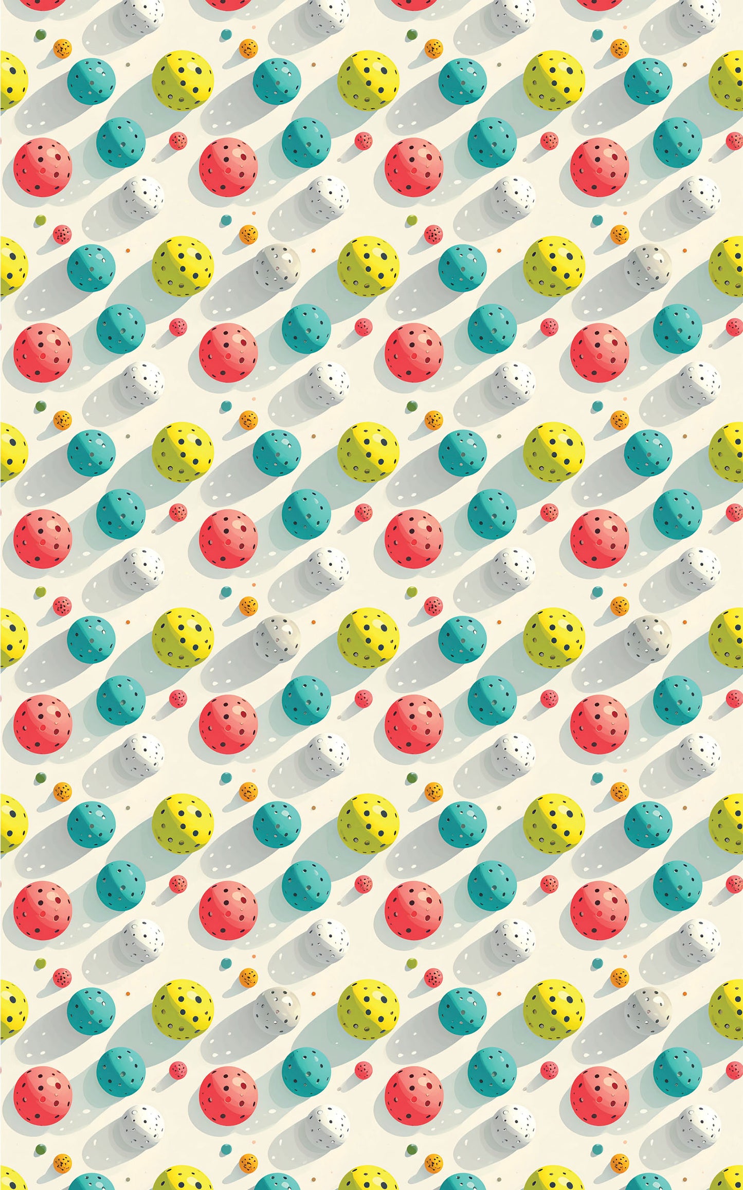Pop Color Pickleball Toss Wrapping Paper