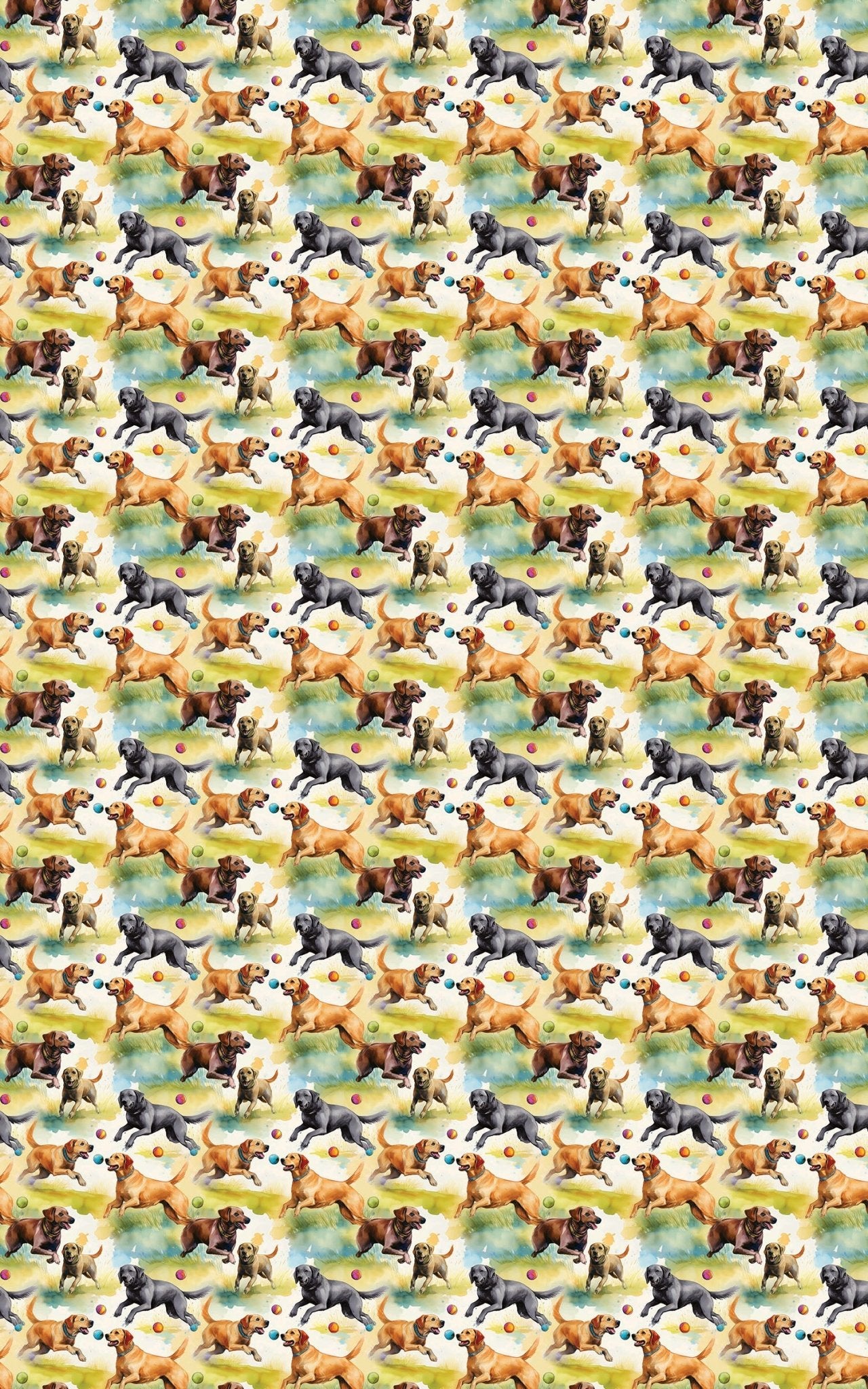 Lab's Bounding Pounce - London Penny Gift Wrap