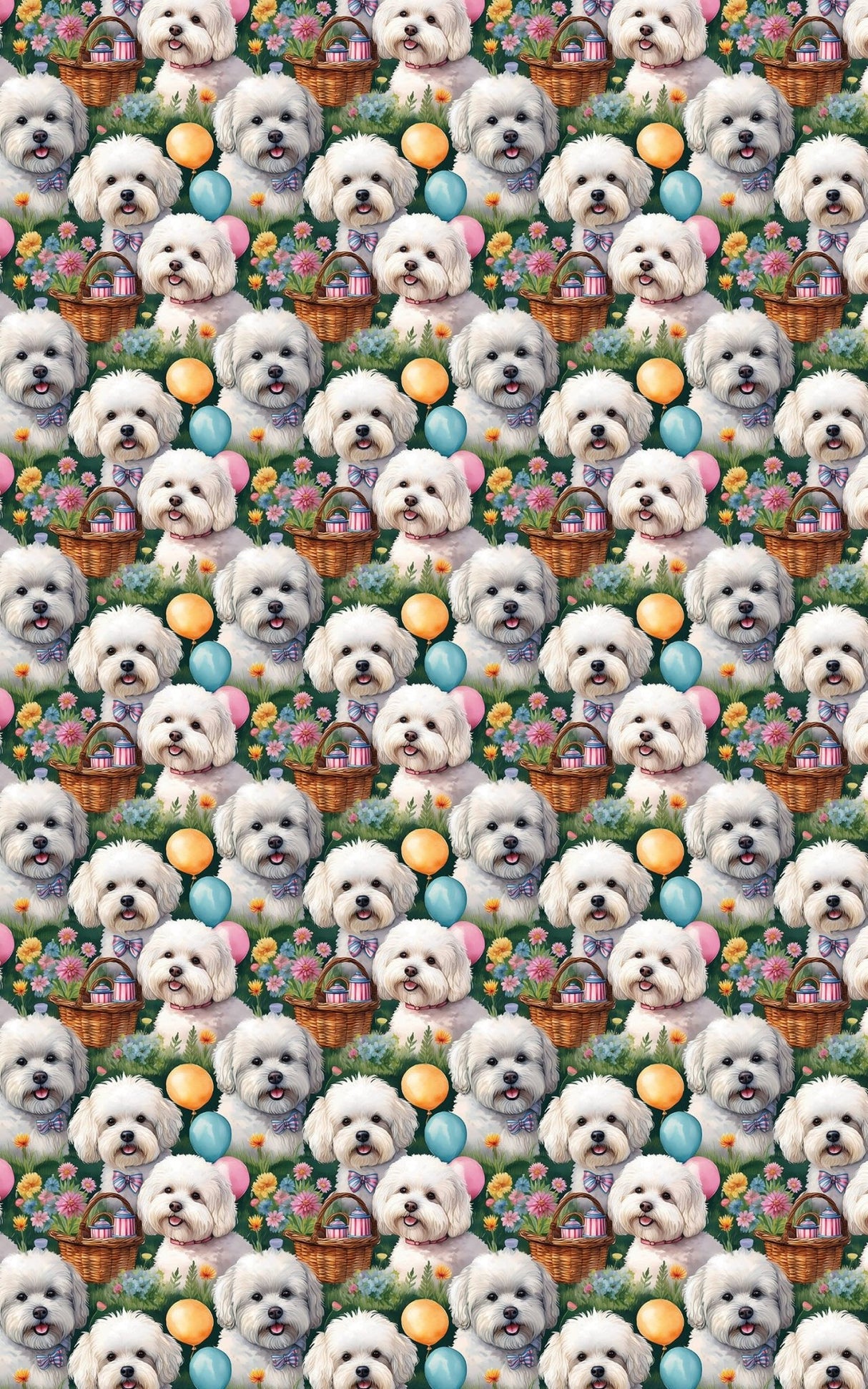 Bichon Frise Garden Party - London Penny Gift Wrap
