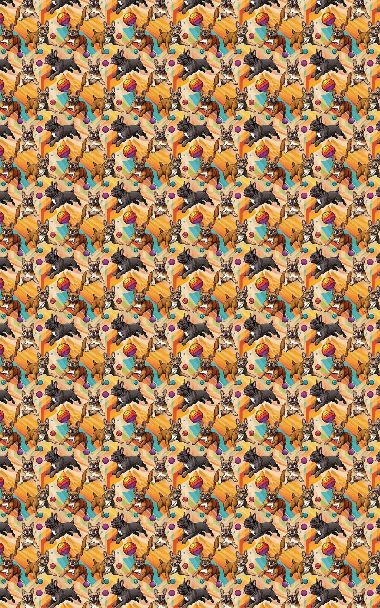 Frenchie Playful Dash - London Penny Gift Wrap