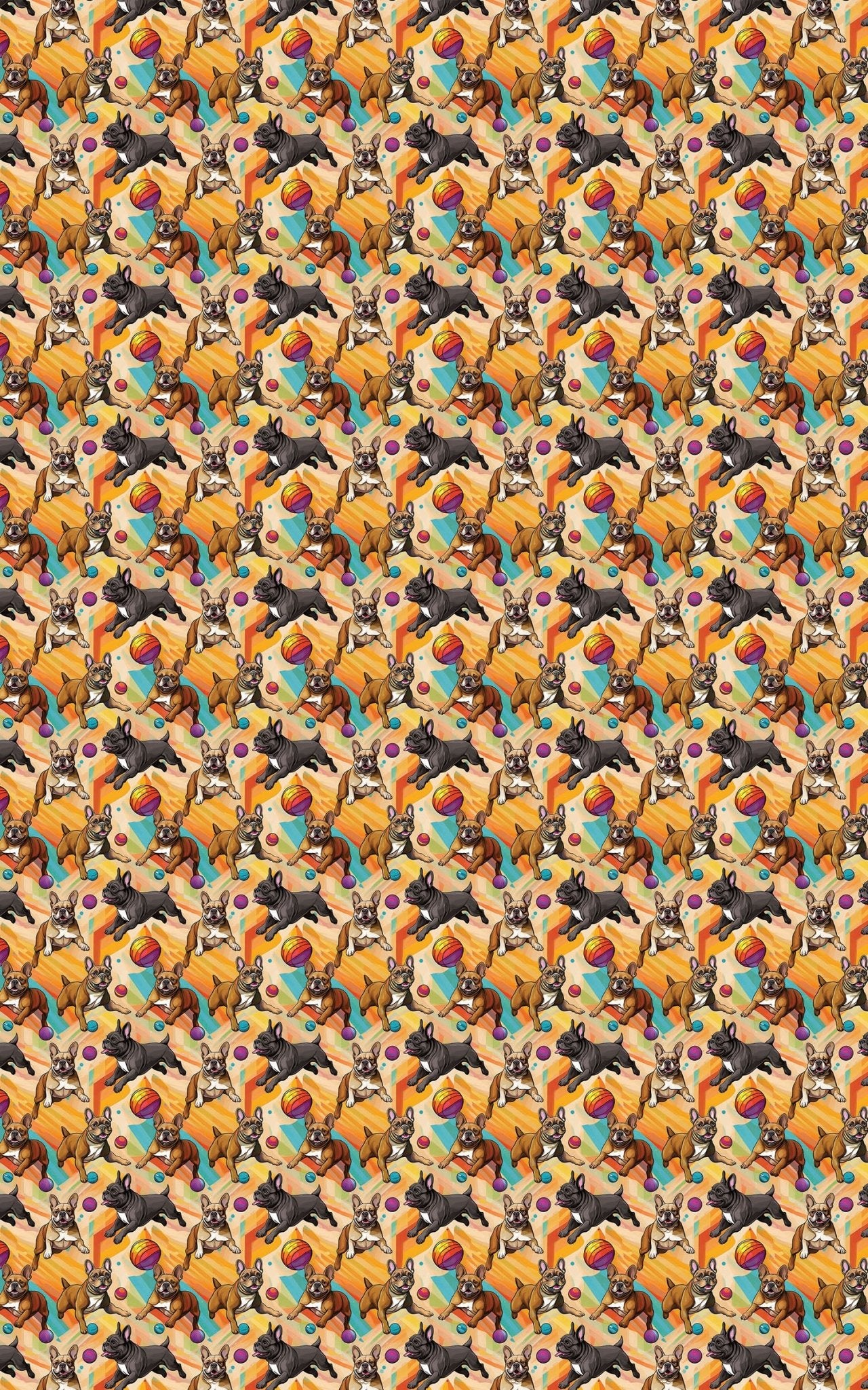 Frenchie Playful Dash - London Penny Gift Wrap