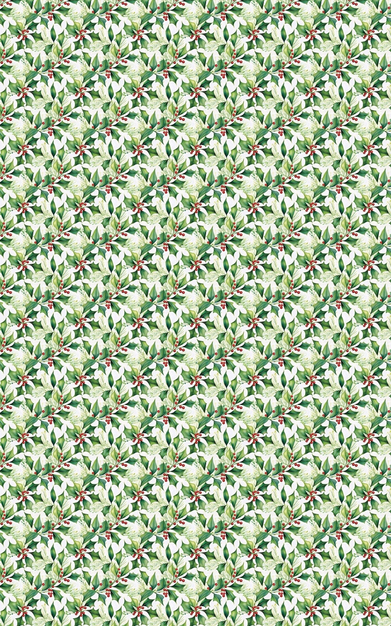 Merry Holly Blooms - London Penny Gift Wrap