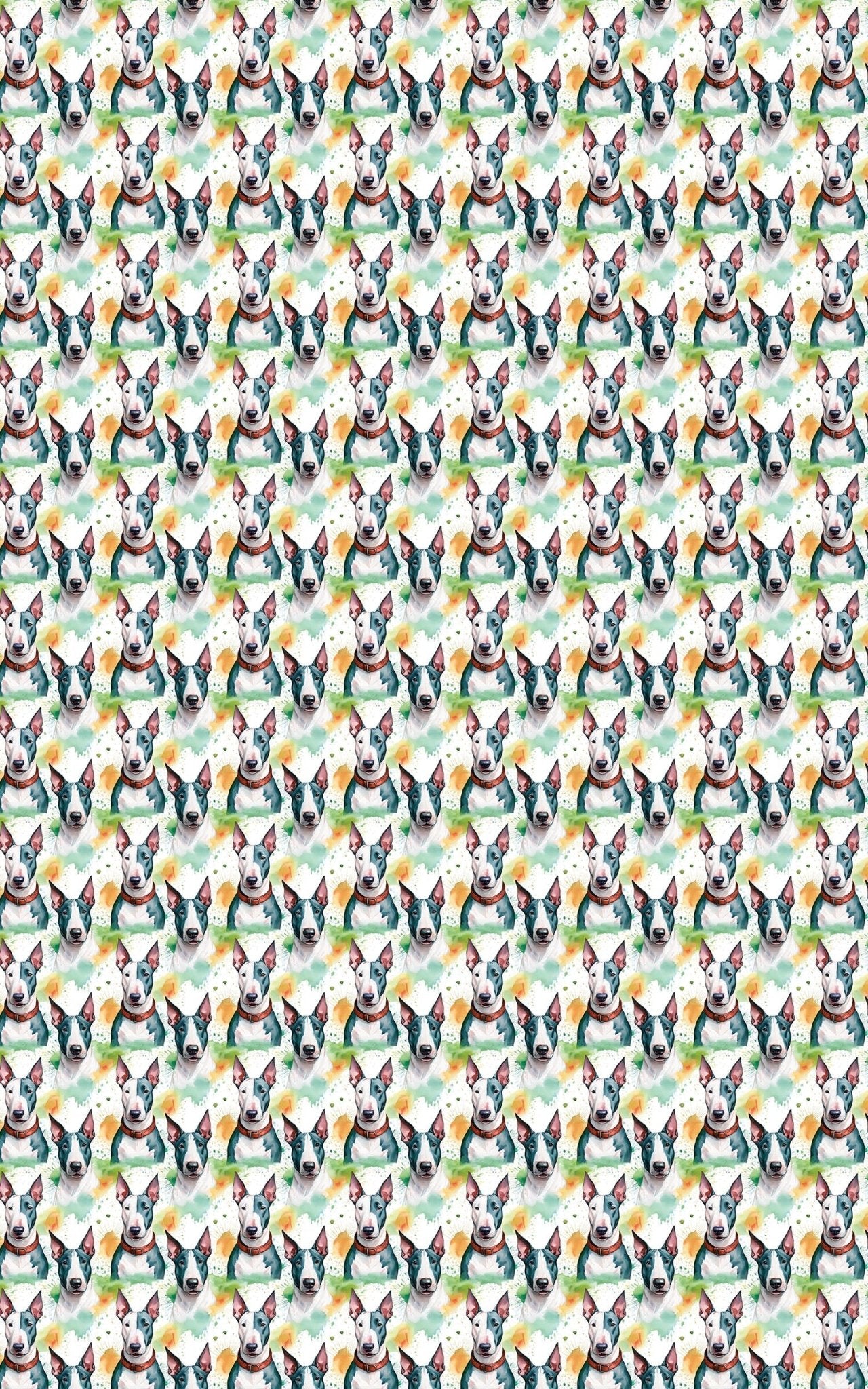 Bull Terrier Tumbles - London Penny Gift Wrap
