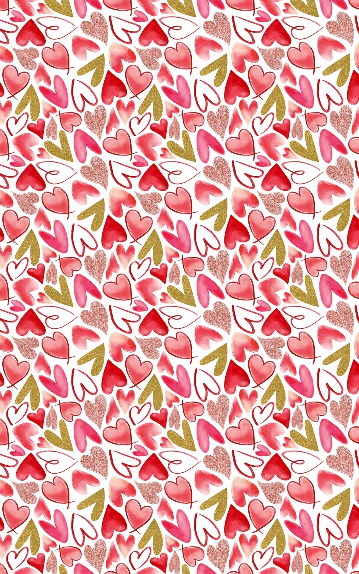 Mixed Hearts - London Penny Gift Wrap
