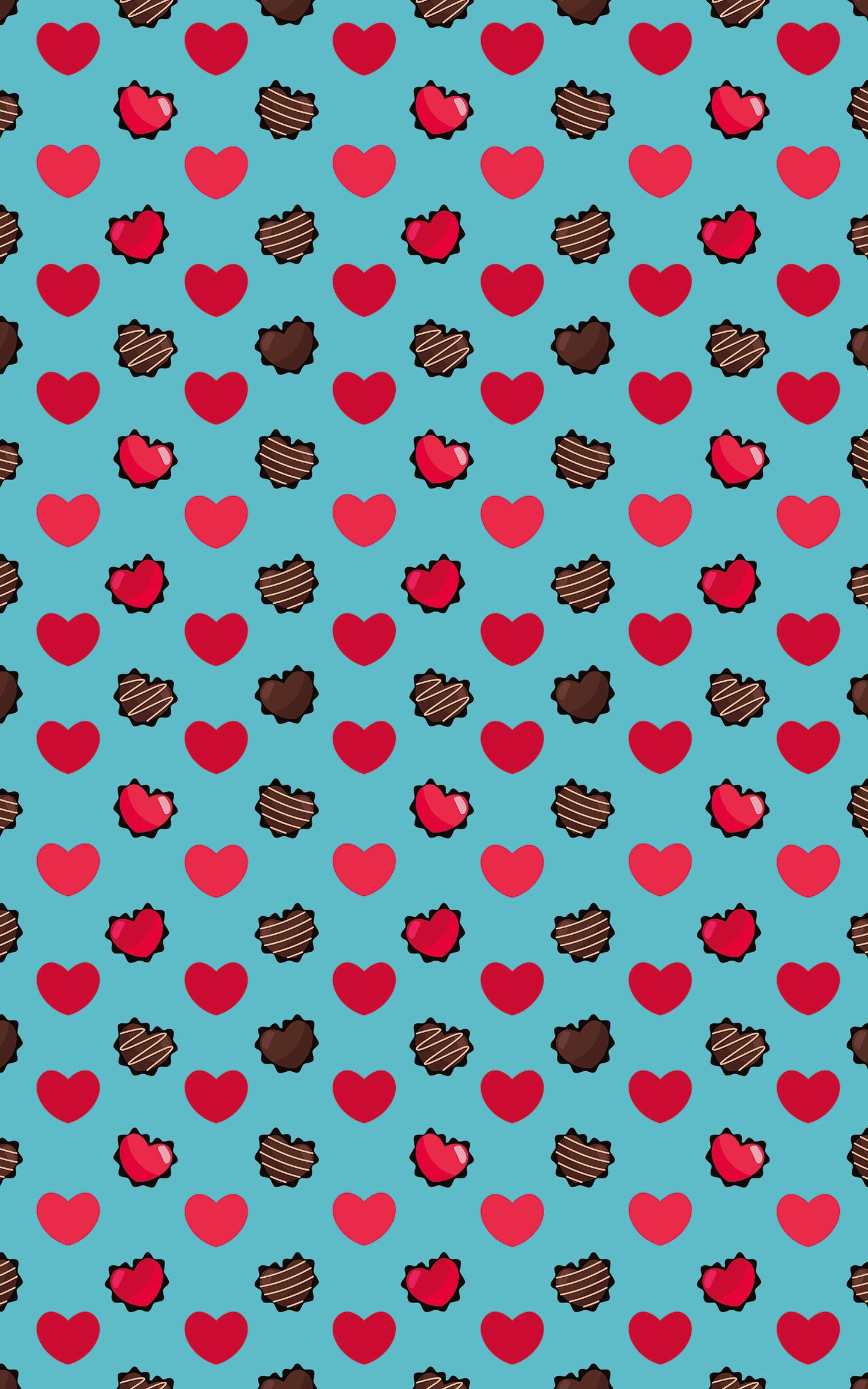 Hearts Choco Blue
