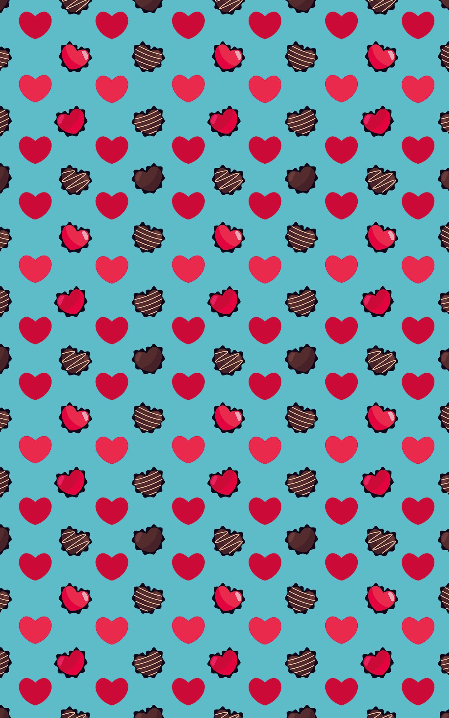 Hearts Choco Blue