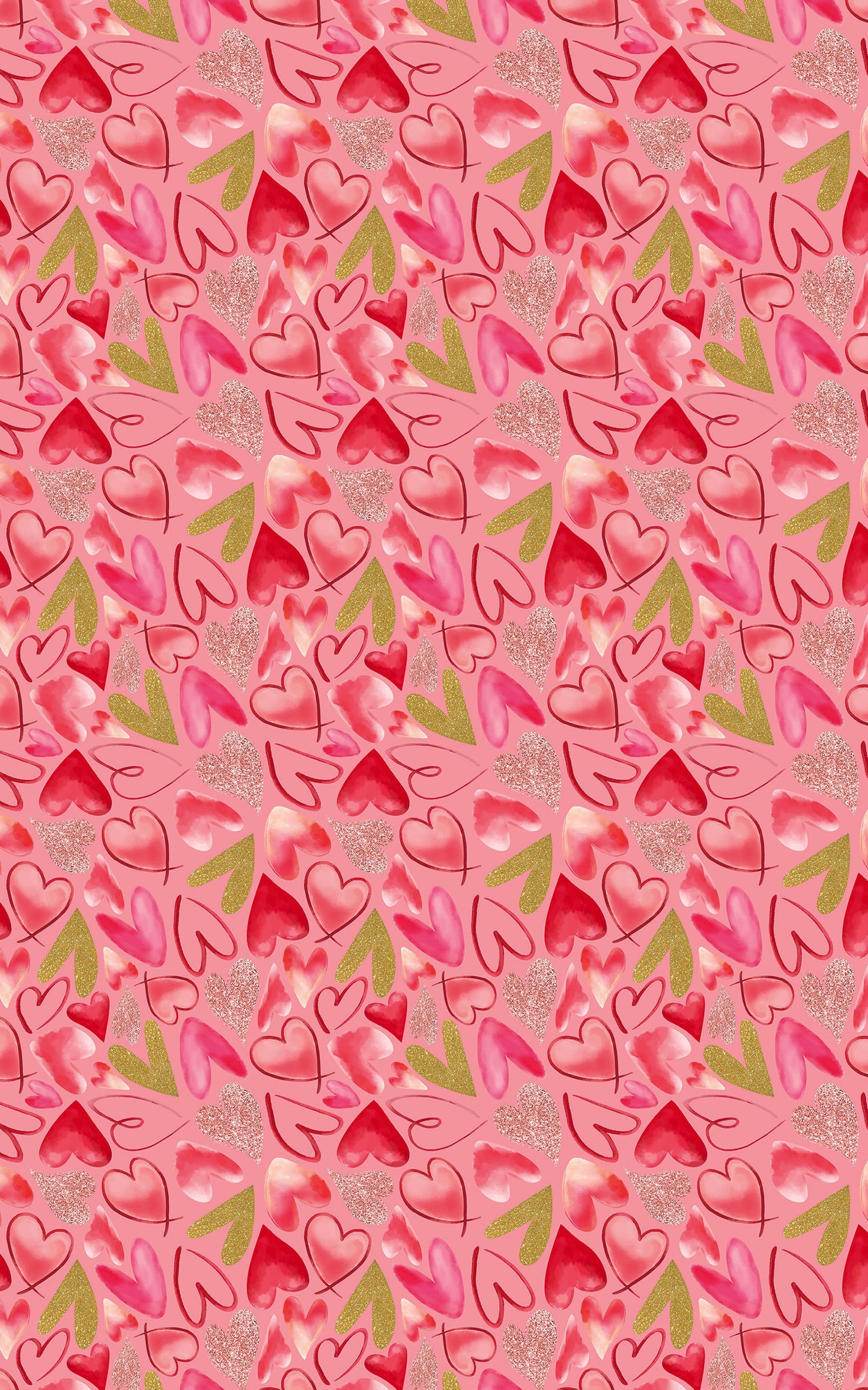 Mixed Hearts Pink