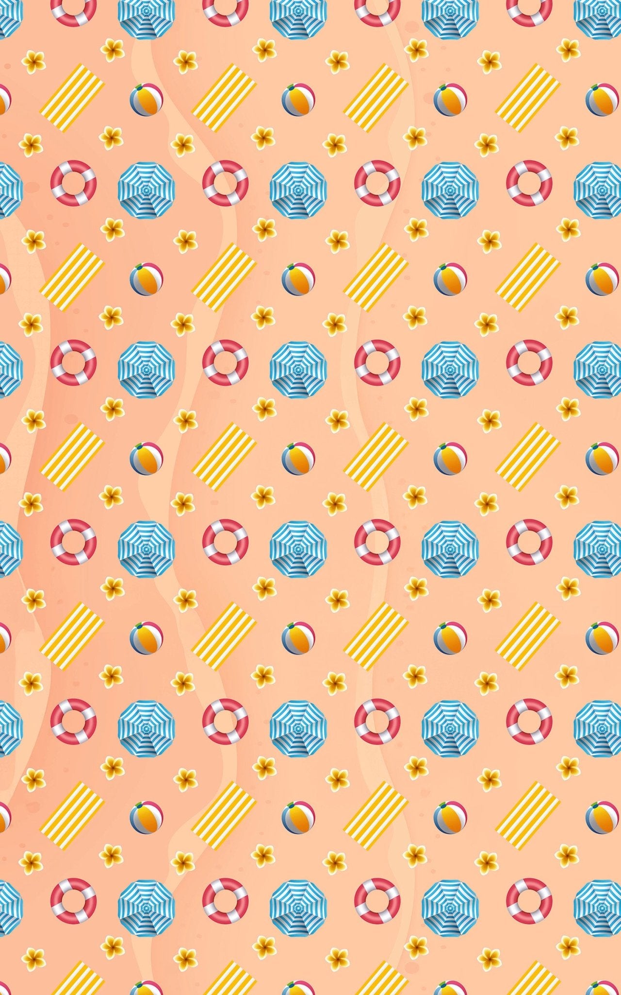 Peachy Beach Day - London Penny Gift Wrap