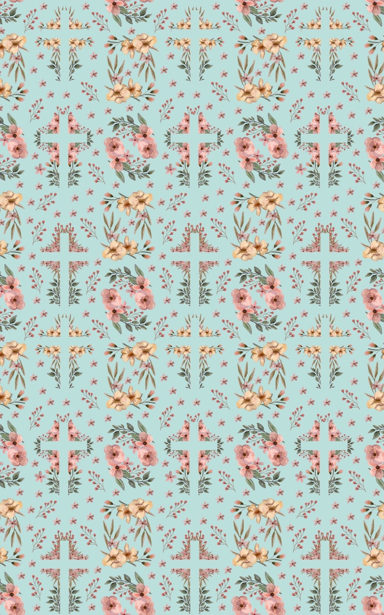 Easter Floral Cross - London Penny Gift Wrap