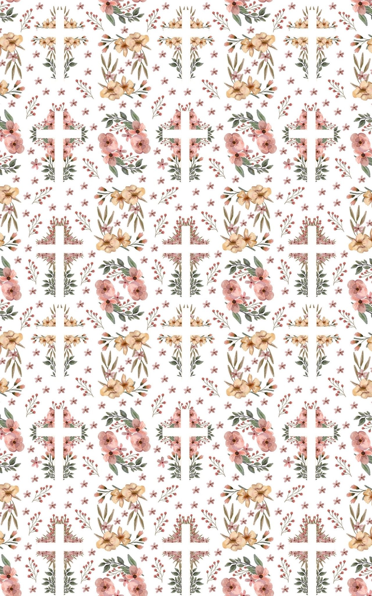 Easter Floral Cross - Earth Tone - London Penny Gift Wrap