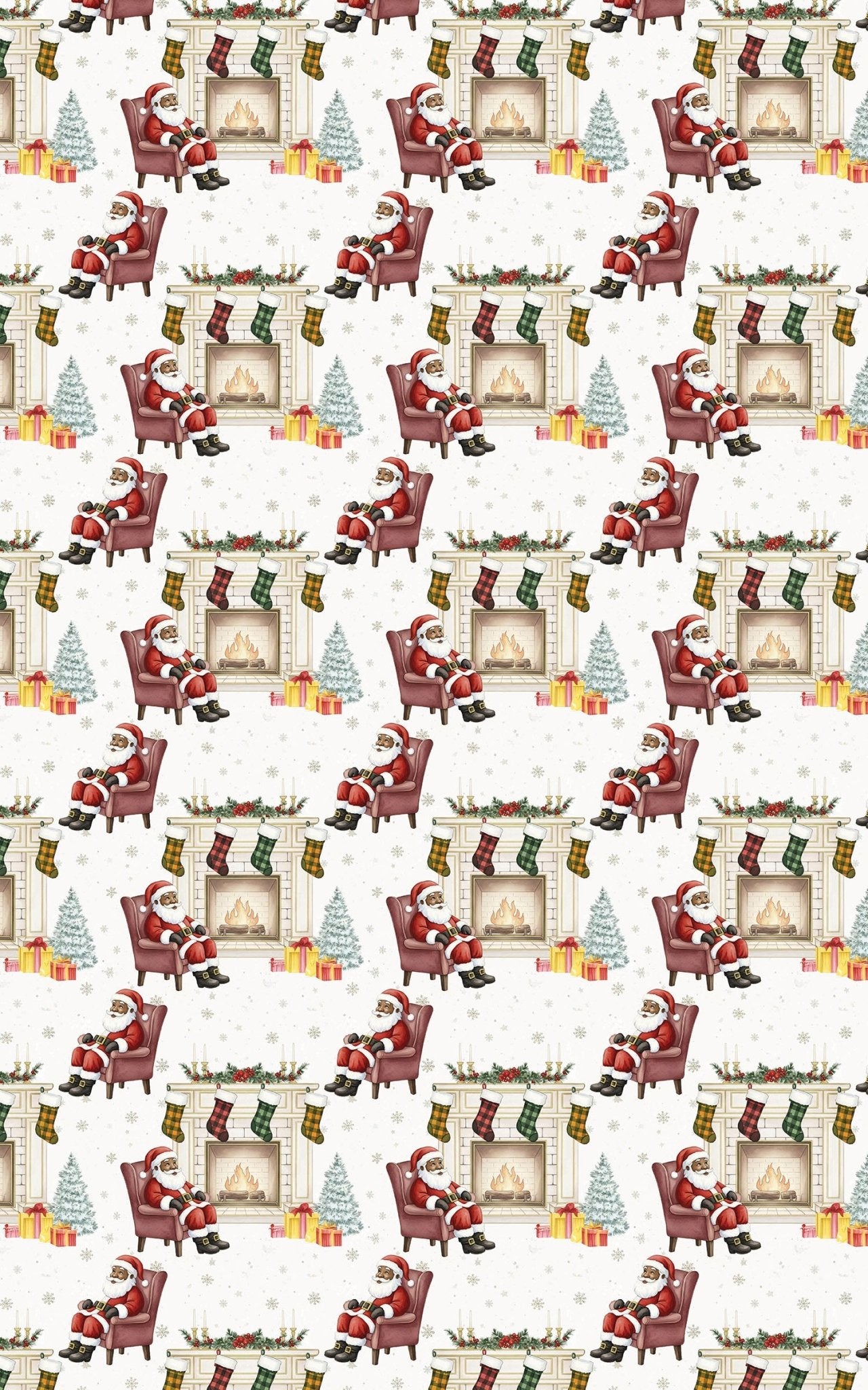 Fireside Santa - London Penny Gift Wrap