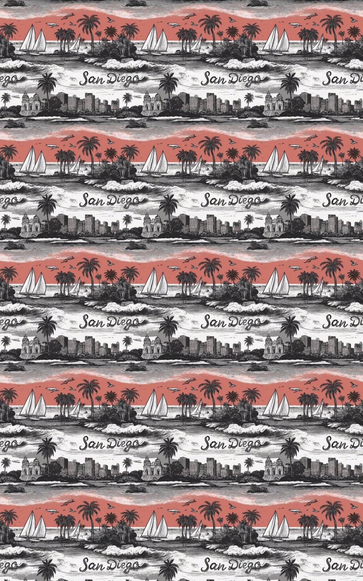 San Diego – Coastal Cool - London Penny Gift Wrap