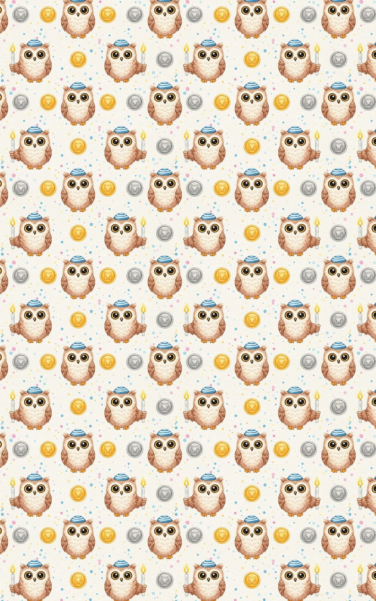 Owls in Kippahs - London Penny Gift Wrap