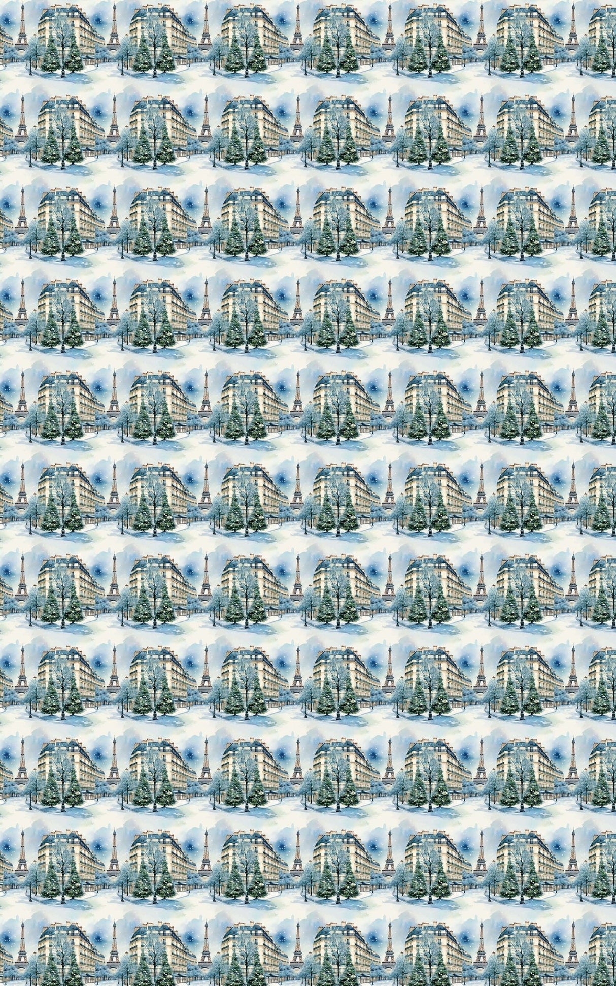 Tinsel Under the Eiffel - London Penny Gift Wrap