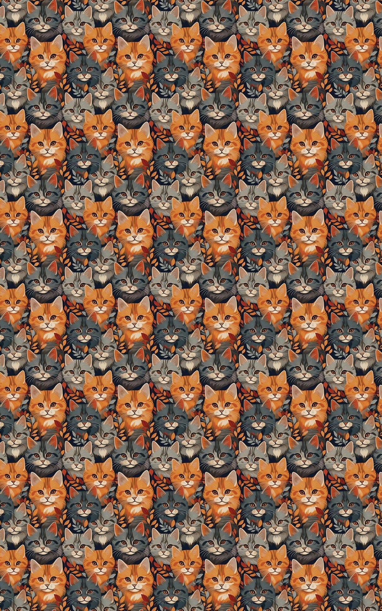 Tiny Tabby Cat Tumbles - London Penny Gift Wrap