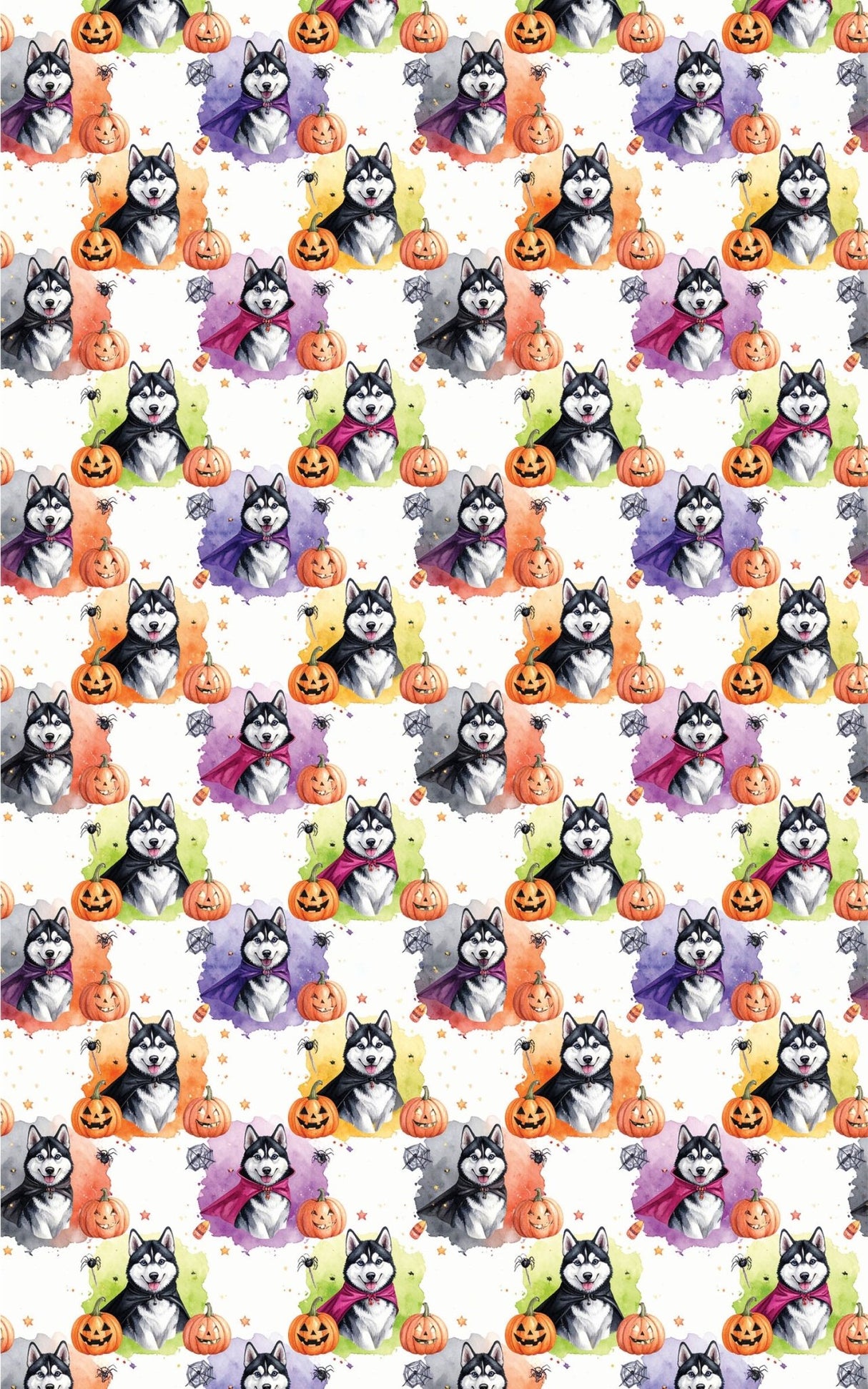 Husky Halloween Parade (Alaskan Husky) Wrapping Paper - London Penny Gift Wrap